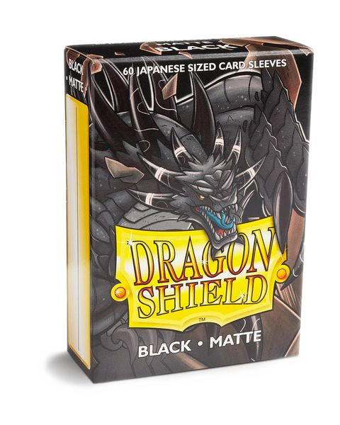 dragon shield mini card sleeves Dragon Shield Sleeves: Matte Black Mini Box