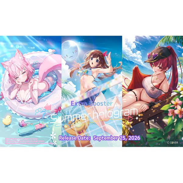 Hololive OCG: Summer hologram Extra Booster Display