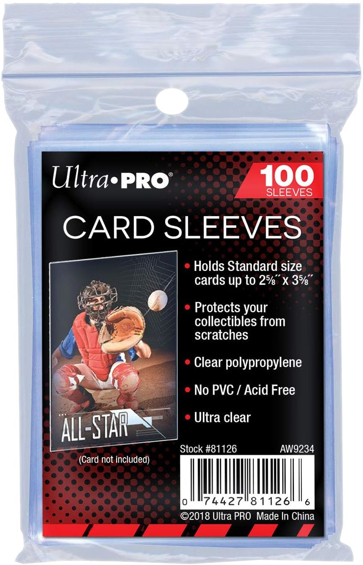 Ultrapro 2 5/8 X 3 5/8 Card Soft Sleeves (Penny Sleeves) 100ct