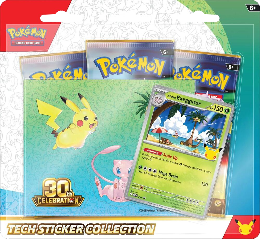 Pokémon TCG: 30th Celebration Tech Sticker Collection - Alolan Exeggutor (In-Store Only)