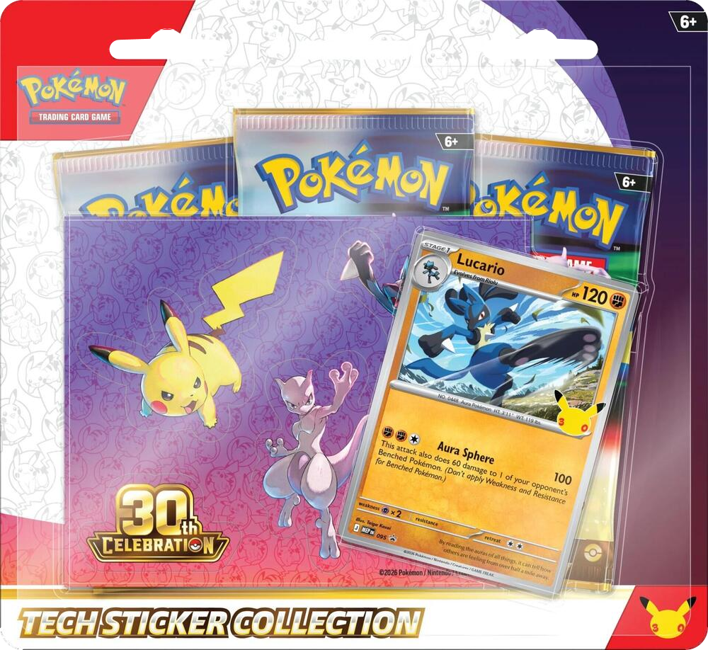 Pokémon TCG: 30th Celebration Tech Sticker Collection - Lucario (In-Store Only)